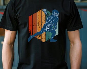 Lacrosse Player T-Shirt: Ring-Spun Cotton, Lacrosse Fan Gift