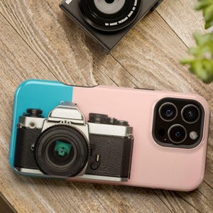 Film Camera Phone Case, Vintage Camera iPhone 16 15 14 13 Retro Design, Tough Case, Magnet Case, Camera lover gift, Photography accessory