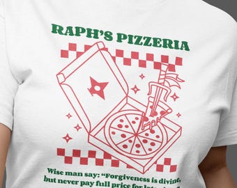Retro Pizza T-Shirt: NYC Pizzeria, Ninja Design
