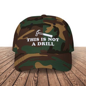 This Is Not A Drill Hat: Embroidered Cotton Dad Cap