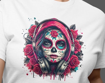 Sugar Skull T-shirt: Dia de Muertos graphic T-shirt
