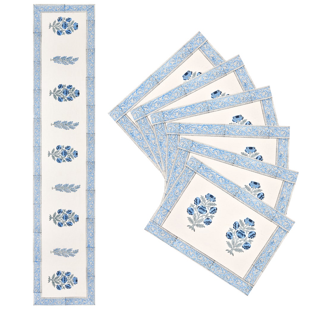 Indian Block Printed Table Runner Handmade Table Runner Etsy