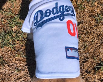 Los Angeles Dodger Puppy Jersey.