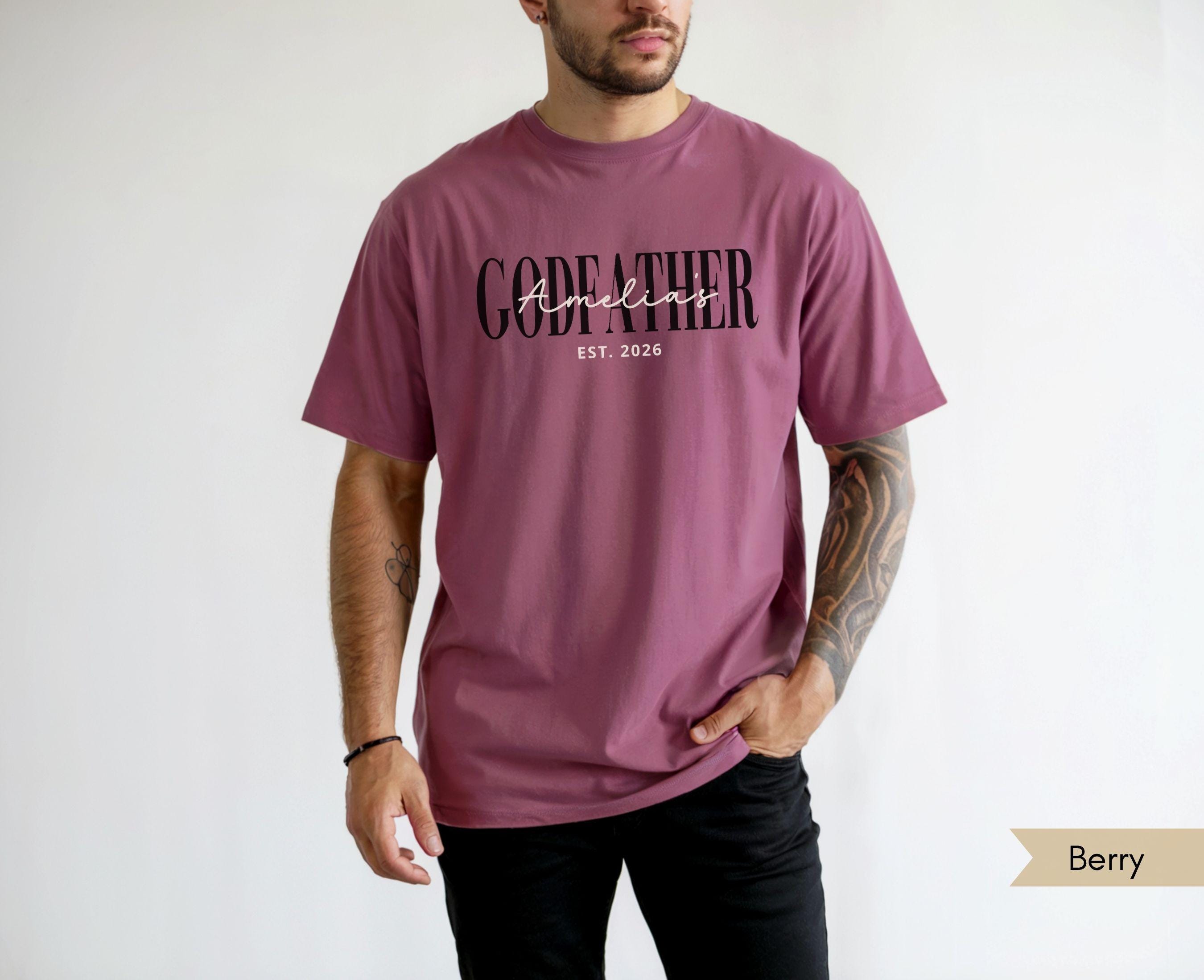 Personalized Godfather Shirt Comfort Colors, Christmas Gift for