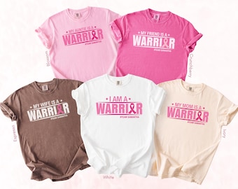 Breast Cancer Support Squad Shirt, Custom Pink Ribbon Tee For Family, Cancer Awareness Gift, I Wear Pink For Her, Personalized Warrior Shirt