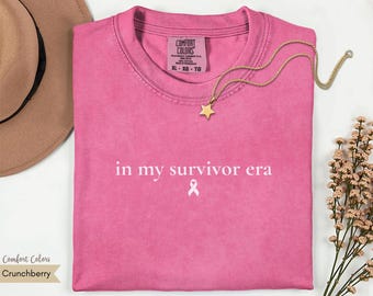 Breast Cancer Shirt, In My Survivor Era Shirt, Cancer Warrior Shirt, Breast Cancer Sweatshirt, October Pink Ribbon Shirt, Breast Cancer Gift