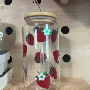 Strawberry Glass Cup