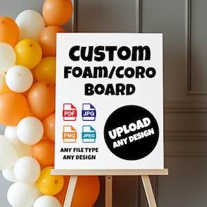 Panneau en mousse personnalisé | Affiche personnalisée en panneau de coroplast | Impression personnalisée pour événement Panneau de carton mousse Panneau de bienvenue Panneau de faire-part Mariage