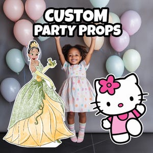 Leuke op maat gemaakte uitsparingen, op maat gemaakt decor voor kinderverjaardagsfeestje, stripfiguur, babyshower, feestrekwisieten, tafeldecoraties, tuinbord gazon