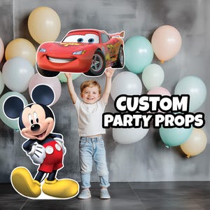 custom cutouts, custom kids birthday party character decor, cartoon character, baby shower,  party prop, centerpieces, yard sign lawn sign