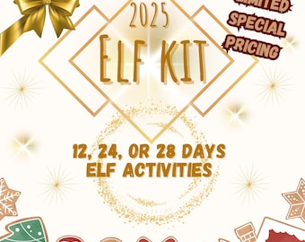 2025 Christmas Elf Activity Kit: 24 Day Props & Accessories
