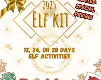 Kit di attività per elfi di Natale 2025: 24 giorni di scherzi e accessori per elfi