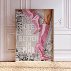 Rétro vintage bébé rose actualités impression d'art mural affiche décoration esthétique chambre appartement tendance actualités titre impressions uniques téléchargement numérique
