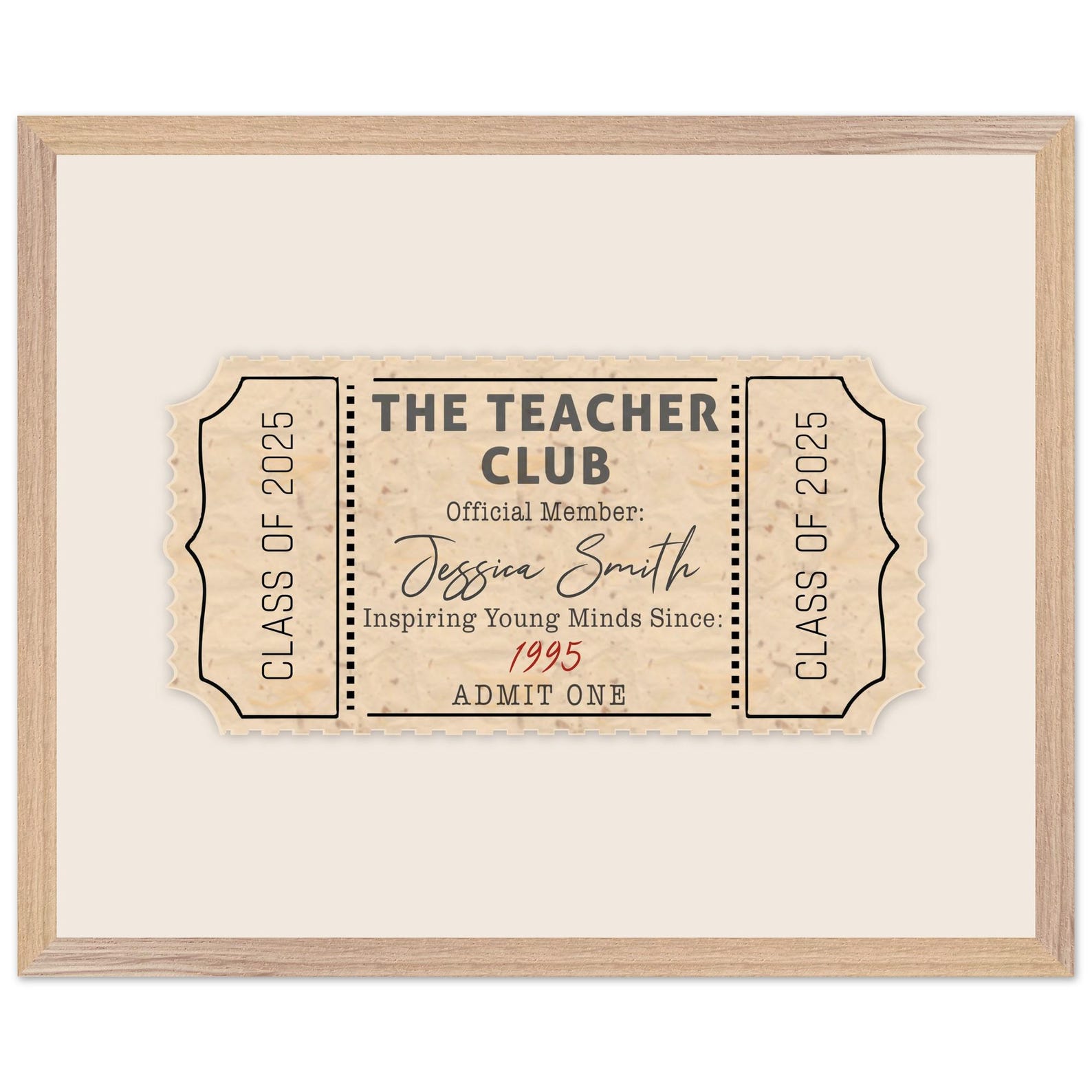 Personalized Teacher Gift Custom Teacher Wall Art End of Year Teacher ...