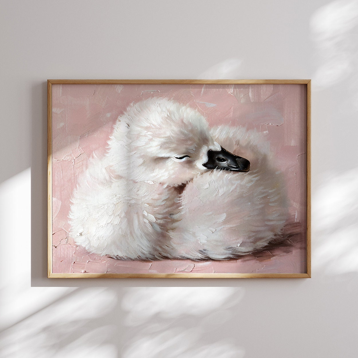 Swan Print Vintage Nursery Art Pink Girls Room Decor, Baby Swan ...