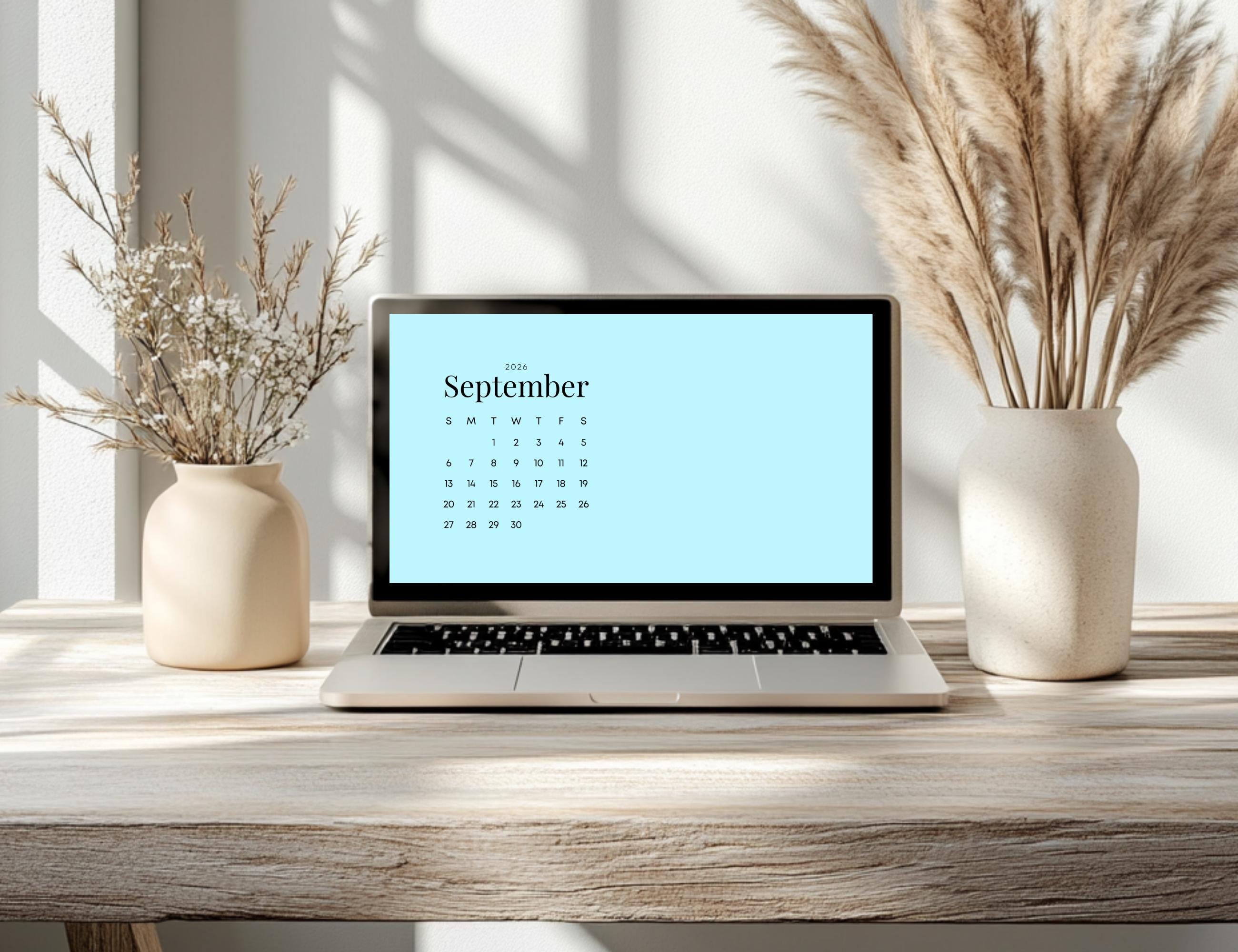 2026 Desktop Calendar Wallpaper Monthly Calendar Background Minimal ...