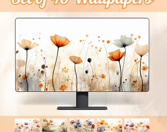 40 Computer Wallpaper Laptop Background Digital Wallpaper Flower Background Summer and Spring Wallpapers Wildflower Art Backdrop Mac