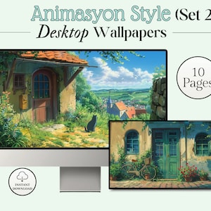 Digital wallpaper laptop wallpaper macbook wallpaper anime wallpaper desktop background ghibli whimsical wallpapers cartoon background