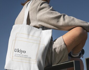 Bolso de mano Ukiyo, bolso de mano clásico, bolso de mano ecológico y elegante, bolso de mano duradero