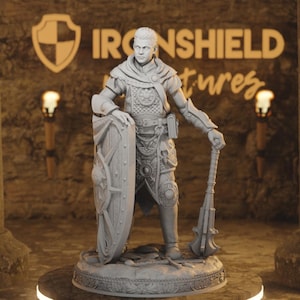 Arkeus Ritter Kleriker NPC Krieger Figur 16k + Base Print 3D RPG Miniatur Geschenkidee Mini | Dungeons & Dragons DND Tabletop DM Stash