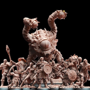 Campagna iniziale di D&D 5e - Set completo di 14 miniature + mappe + schede personaggio | Gioco di ruolo 3D 12k miniature | Dungeons & Dragons | Gioco da tavolo | DM Stash