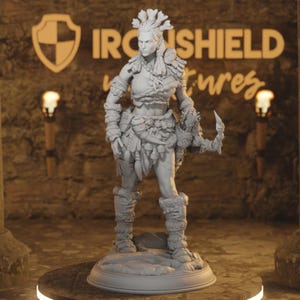Strika Goliath Hunter Ranger Archer Figure con base stampa 3d 16k miniatura Idea regalo mini | Giochi di ruolo | Da tavolo | Nascondiglio DM
