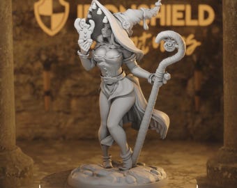 Momma Sugar - Human Witch Warlock Confectioner Sugar-Sorceress of the C 14k 3D Miniature | Dungeons & Dragons DND Tabletop | Mammoth Factory