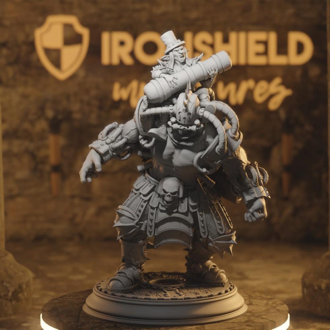 Muscle Giant Goblin Orc Alchemist Monster Figure 16k + Base Print