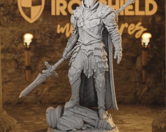 Orsinius Captain Knight Paladin Fighter 5e Figure 16k + Base Print 3D RPG Miniature Gift Idea mini Dungeons & Dragons DND Tabletop DM Stash
