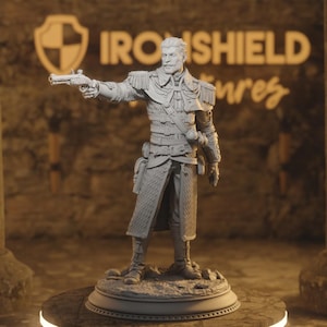 Lorthren Hunter Ranger Shooter Gunslinger Figure 16k + stampa di base 3D RPG miniatura idea regalo mini | Dungeons & Dragons DND Tavolo DM Stash