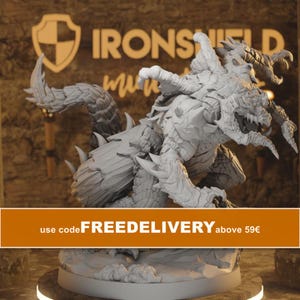 Draak Oger – Hybride Beest Reusachtig Monster 5e Figuur 16k + Basisprint 3D RPG Miniatuur Cadeau | Dungeons & Dragons | Tabletop | Mammoet