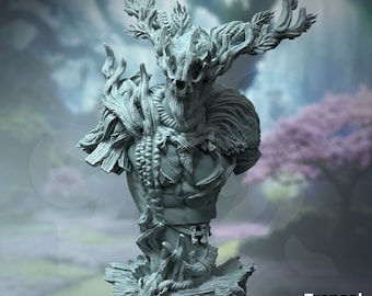 BUST - Treneal the Resilient - 120mm tall - figure print 3d 12k miniature Gift Idea | Dungeons and Dragons |Tabletop DM Stash