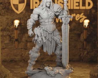 Goliath Giant Barbarian Fighter - Oovur Figure with base print 3d 12k miniature Gift Idea mini | Dungeons & Dragons | Tabletop | DM Stash