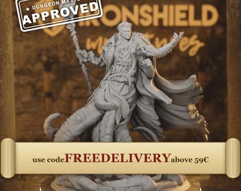 Frederik Vahlen Amalgamation - Tentacled Human Wizard Aberration Horror of Can 14k 3D Miniature | Dungeons & Dragons DND Tabletop | DM Stash