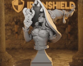 Momma Shugga Bust - Human Witch Warlock Confectioner Sugar-Sorceress of 14k 3D Miniature | Dungeons & Dragons DND Tabletop | Mammoth Factory
