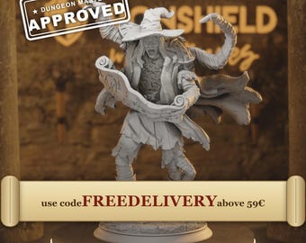 Blighted Scrivener - Dragonblight Progressed Undead Wizard Scroll-Wielding Hor 14k 3D Miniature | Dungeons & Dragons DND Tabletop | DM Stash