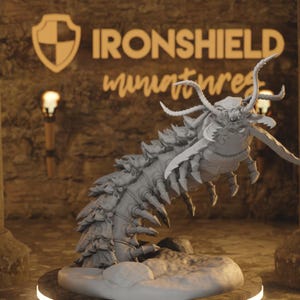 Insectoid - Nix Centipede Monster HUGE Figurine with base print 3d 16k miniature Gift Idea mini | Dungeons & Dragons | Tabletop | DM Stash