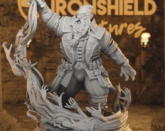 Korgrin Dwarf Warlock Sorcerer Magician Figure 16k + Base Print 3D RPG Miniature Gift Idea mini | Dungeons & Dragons DND Tabletop | DM Stash