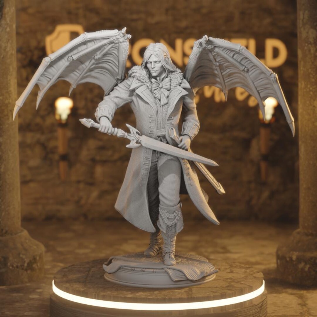 Duke Java Vampire Duke Strauss Vampire Lord Knight Winged Paladin Figure With Base Print ...