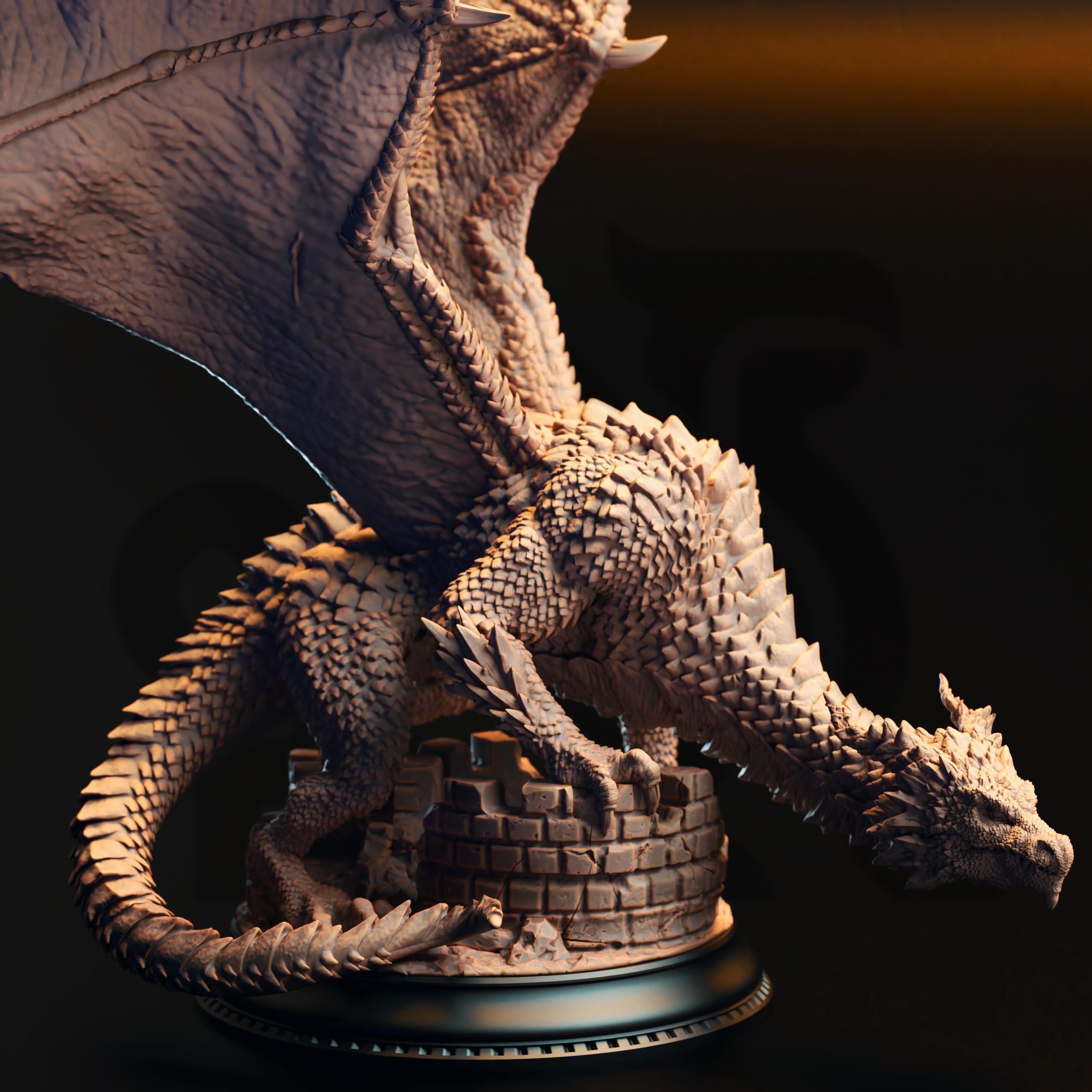 Azmordion Adult Dragon Giant Beast Monster Figure 16k + Base Print