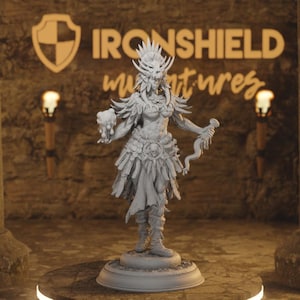 Goliath Blood Shaman Priestess - Driga Figure with base print 3d 12k miniature Gift Idea mini | Dungeons & Dragons | Tabletop | DM Stash