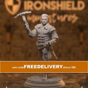 Bandit Crossbow Thug - Rossa Cartel Figure 14k + Base Print 3D RPG Miniature Gift Idea mini | Dungeons & Dragons DND Tabletop |DM Stash