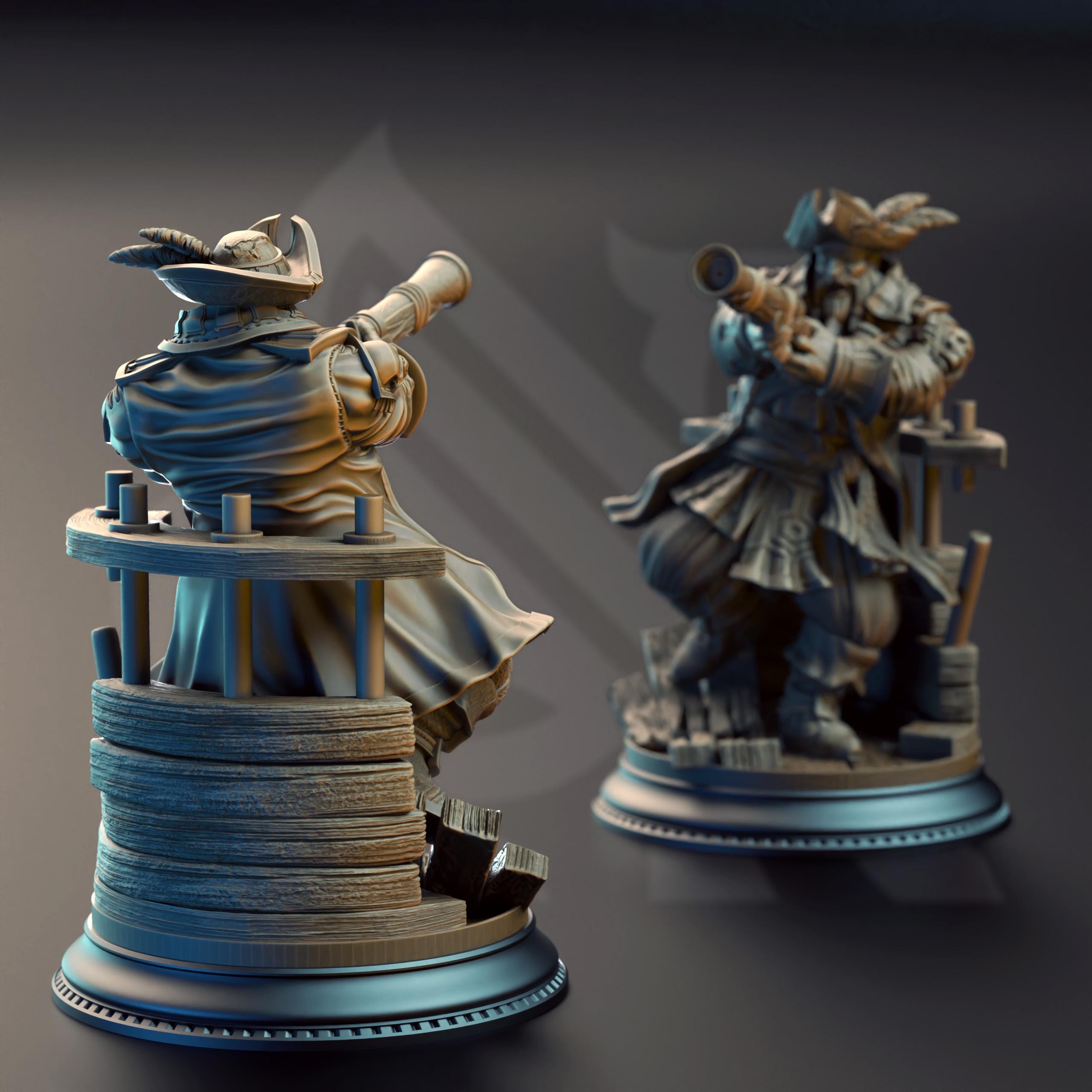 バラディン・ブラックビアード - ドワーフのガンスリンガー海賊船長