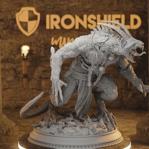 Absolver Monster Beast Hund Monstrosity Figur 16k + Bastryck 3D RPG Miniatyr Presentidé mini | Dungeons & Dragons DND Bordsskiva DM Stash