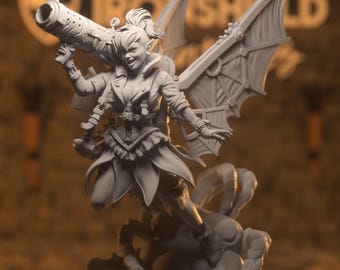 Tina la figura del hada mecánica 14k + Impresión base 3D RPG Miniatura Idea de regalo mini / Mazmorras y dragones DND Mesa Mammoth Factory