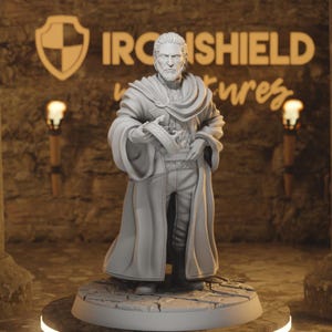 King Rollo Human Lord Crown 5e Figurine 16k + Base Print 3D RPG Miniature Gift Idea mini Dungeons & Dragons Tabletop DnD Pathfinder RNE