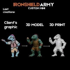 Custom 3D Character Model from Your Art or Description | STL File for DnD Miniature | TTRPG Digital Sculpt | Fantasy Tabletop Hero image 3