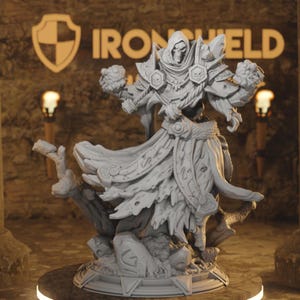 Dark Wraith Lich - Brisini Undead Monster Figure + Base print 3d 16k dnd miniature Gift Idea mini | Dungeons & Dragons | Tabletop | DM Stash