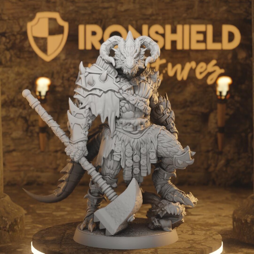 Dreadscale Raider 5 – Dragon Beast Berserker Leader 5e Figure 16k ...