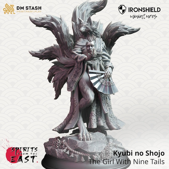 Kyubi No Shoujo - Nine Tailed Fox Spirit 12k Figure + Base Print